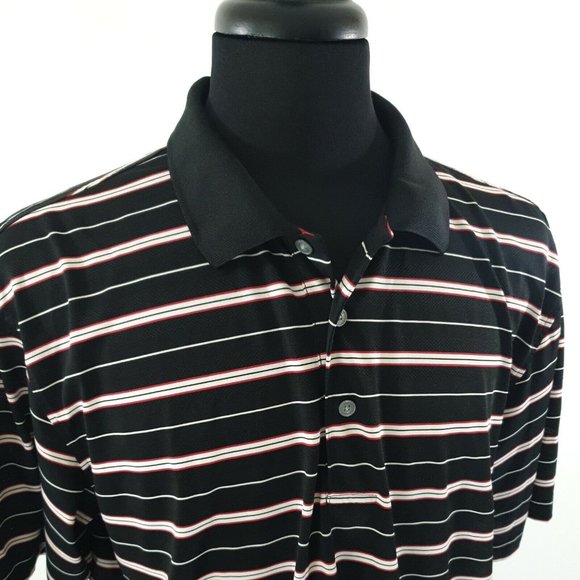 George Short Sleeve Shirt Mens XL 46-48 Golf Athletic Casual Black Red White - Picture 4 of 10